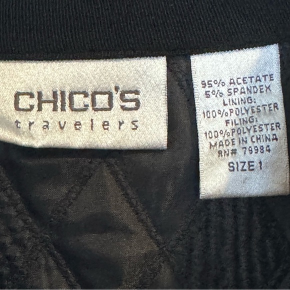 Chico’s Black Plush Velveteen Quilted Vest - Picture 6 of 8